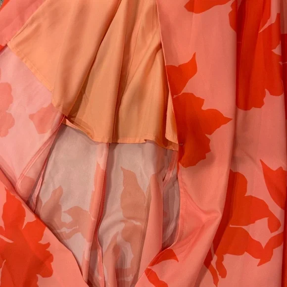 Anthropologie Hutch Pink Floral Reva Wrap Maxi Dress size XS Like New - Picture 16 of 16